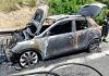 Auto in fiamme in autostrada tra Partinico e Balestrate