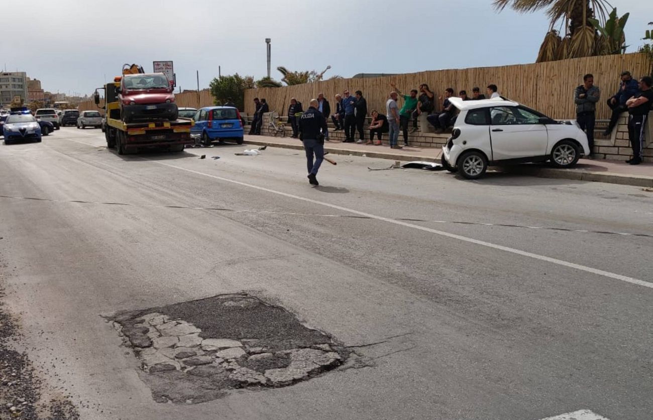 Incidente lungomare discount dante alighieri trapani