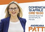 Andreana Patti lancia la campagna elettorale: appuntamento domenica al Centrale Music Hall
