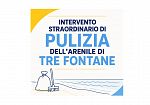 Programmato intervento straordinario di pulizia dell'arenile di Tre Fontane 