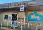 Incendio al Welcome Terminal di Favignana