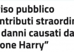 Petrosino, riapertura termini per i ​contributi straordinari per le imprese danneggiate dal ciclone “Harry”