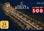 “La Cena dei 500” e l’annullo filatelico speciale: gran finale della Festa della Busiata alla Torre di Ligny