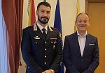 Il sindaco Quinci incontra il Tenente Scognamiglio, Comandante facente funzioni dei Carabinieri di Mazara