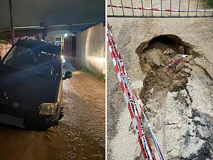 via-isola-delba-cede-lasfalto-auto-sprofonda-paura-per-alcuni-cittadini