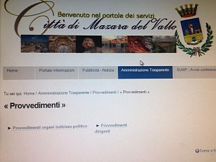 mazara-gli-atti-politici-e-dirigenziali-del-comune-nella-sez-amministrazione-trasparente-del-sito-istituzionale