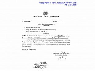 mazara/dichiarazione-di-inefficacia-del-libretto-postale-al-portatore-n