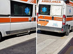 il-lettore-segnala-a-petrosino-lambulanza-del-118-con-un-cartone-al-posto-del-vetro-e-con-la-portiera-incerottata