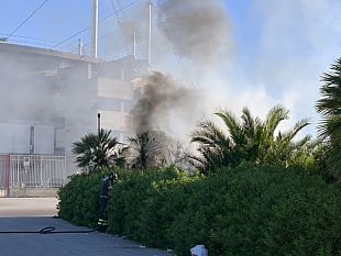 trapani-incendio-nelle-aiuole-intorno-al-pala-conad