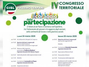 cisl-palermo-trapani-al-via-il-iv-congresso-territoriale-il-coraggio-della-partecipazione