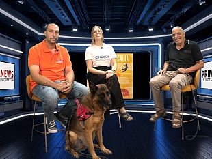primanews-26-giugno-ospiti-laddestratore-salvatore-totino-pompei-con-il-cane-maya-e-la-veterinaria-anna-bologna