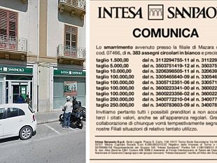 mazara-smarriti-quasi-400-assegni-circolari-nella-filiale-di-banca-intesa-san-paolo-mistero
