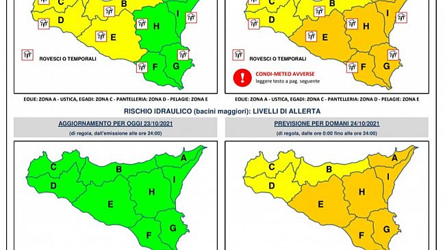 Trapani, maltempo in arrivo: diramata per oggi l'allerta gialla