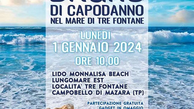 Ottava edizione per il bagno di Capodanno a Tre Fontane