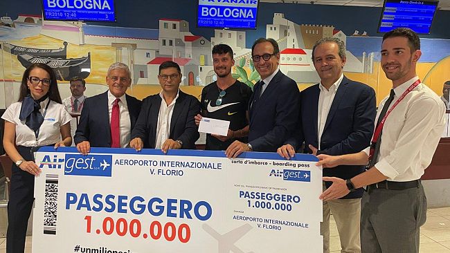 L’aeroporto di Trapani Birgi festeggia il suo milionesimo passeggero dall’inizio del 2023