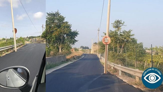 Segnalazioni del cittadino - Palo della luce in c.da Santa Lucia