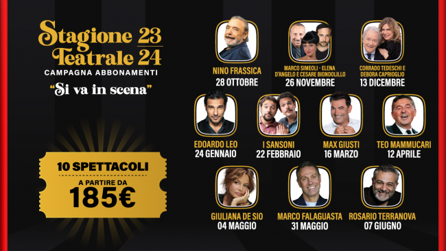 Cine Teatro Ariston di Trapani, al via la Stagione Teatrale 2023/24 