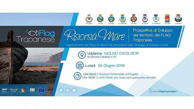 Il 24 giugno riunione del partenariato del FLAG Trapanese a Valderice