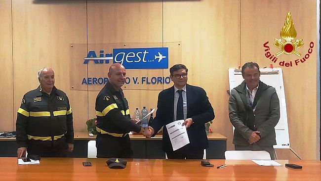 Si rafforza l'intesa tra Aeroporto di Trapani e Vigili del Fuoco. Previsti 3 milioni di euro di investimenti