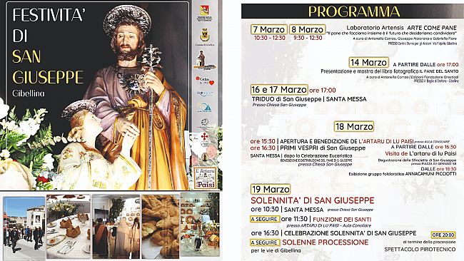 Gibellina celebra San Giuseppe, il programma dei festeggiamenti