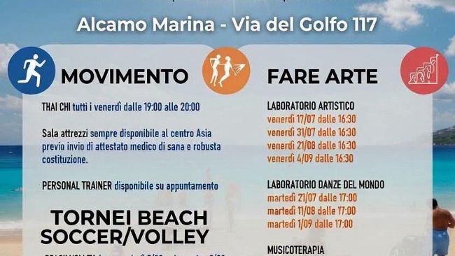 Ad Alcamo marina un'estate all'insegna dell'inclusione con le attività del centro Asia
