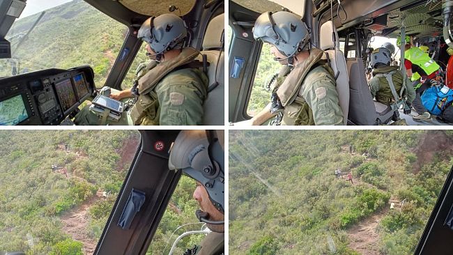 Soccorso aereo: donna infortunata recuperata sull'Isola di Salina con elicottero Militare