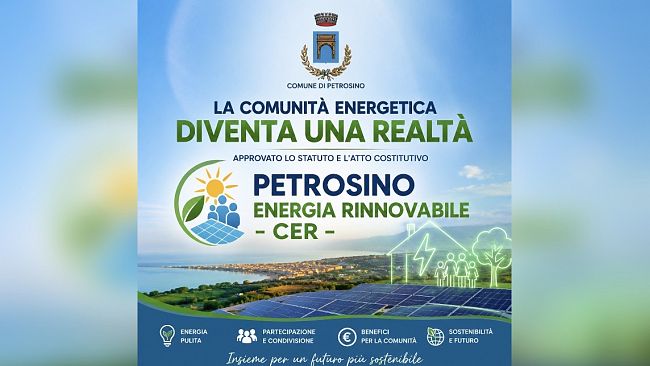 ​Petrosino, la Comunità Energetica diventa realtà: approvati Statuto e Atto costitutivo