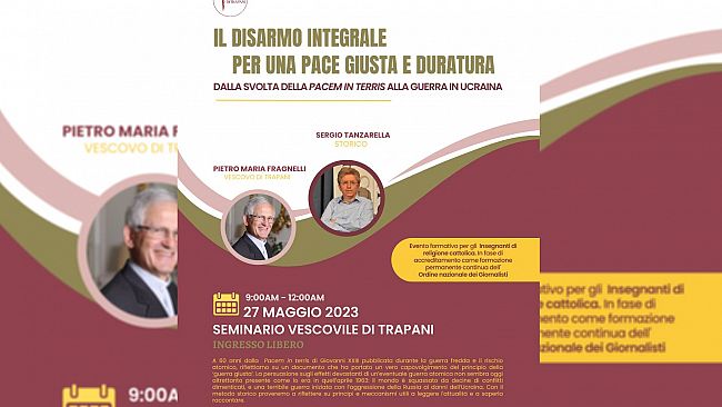 Diocesi Trapani, continua il percorso per riflettere sul tema della guerra