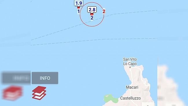 San Vito Lo Capo, due scosse di terremoto nella notte