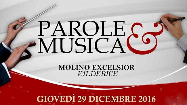 Valderice, giovedì 29 dicembre al Molino Excelsior, il primo atto dell’evento “Parole e Musica”