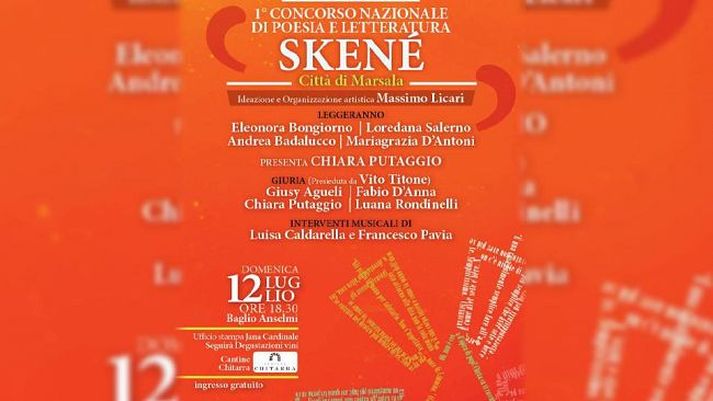 Al via il 1° Concorso nazionale di poesia e letteratura Skenè – Città di Marsala. Premiate poesie in lingua e in dialetto, racconti e testo teatrale