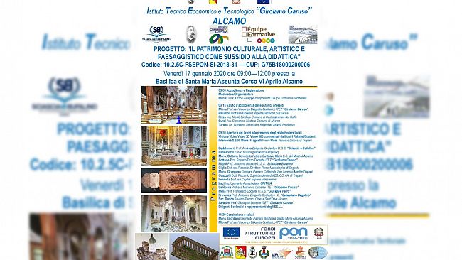Alcamo, seminario “Il patrimonio culturale artistico e paesaggistico come sussidio alla didattica”