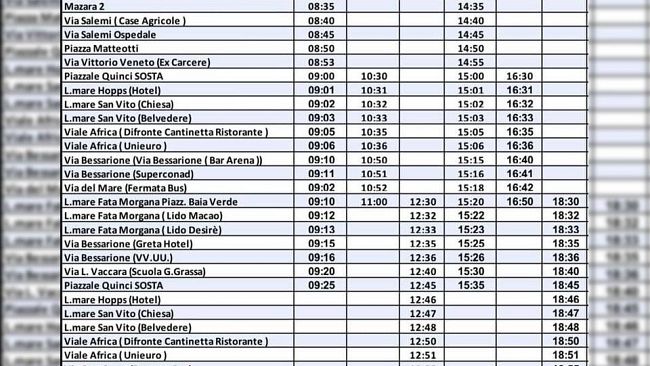 Mazara, rimodulato il servizio di trasporto pubblico estivo