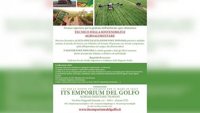 Campobello. Aperte le iscrizioni ai corsi di alta specializzazione post diploma