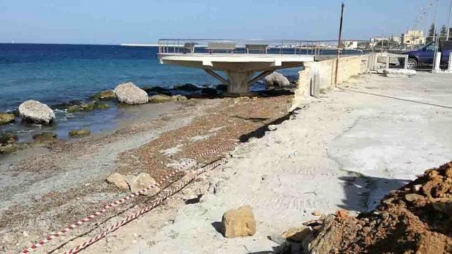 Mazara, iniziati i lavori di somma urgenza nel lungomare San Vito