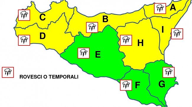 Mazara, allerta meteo gialla per il 5 aprile