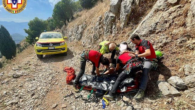 ​Soccorso biker sessantenne infortunato a Montagna Longa