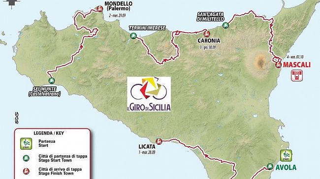 Giro di Sicilia,la partenza della seconda tappa sarà da Selinunte