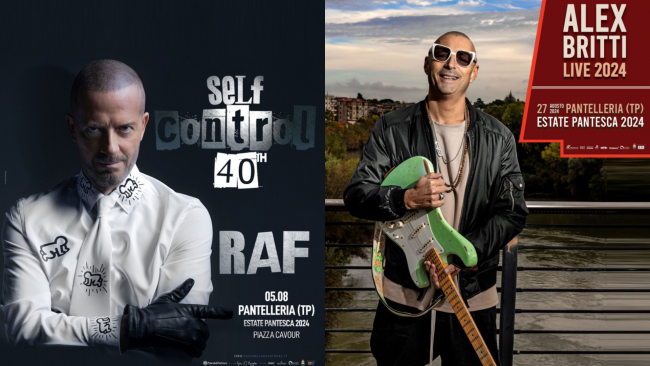 Estate pantesca 2024, il 5 e il 27 agosto i concerti di Raf e Alex Britti 