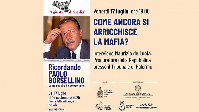 Marsala, il Procuratore Maurizio De Lucia apre la rassegna in memoria di Paolo Borsellino