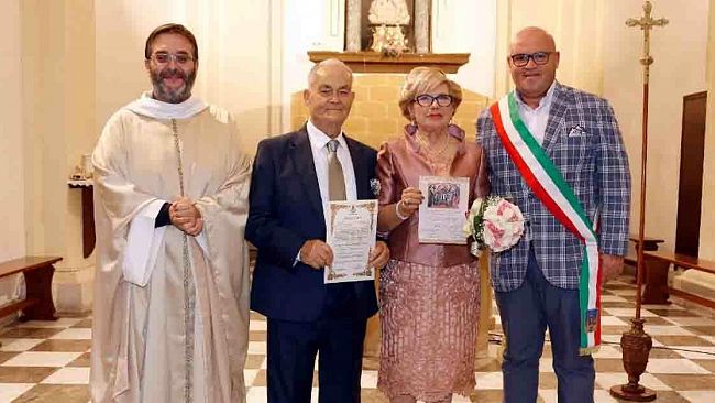 Mazara, nozze d’oro per i coniugi Perrone-Pipitone