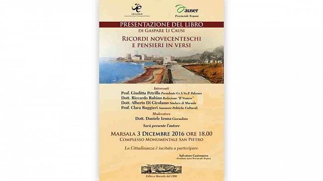 Marsala, sabato 3 dicembre, ore 18.00, Complesso Monumentale di San Pietro