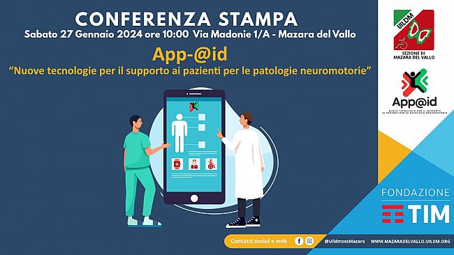 Mazara, si presenta il progetto “App-@id - Nuove tecnologie per il supporto ai pazienti per le patologie neuromotorie