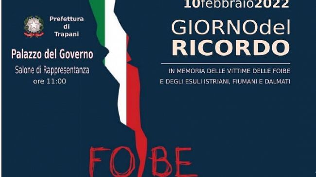 “Giorno del ricordo” . Giovedì 10 febbraio cerimonia in Prefettura