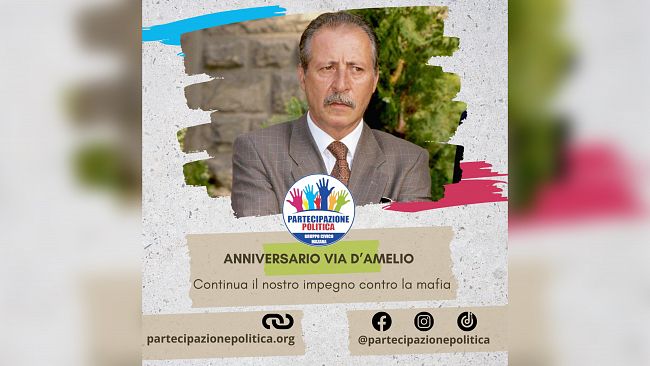 Mazara, “Partecipazione politica” ricorda Paolo Borsellino a 32 anni dalla strage