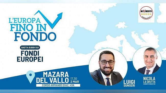 M5S Mazara, incontro di approfondimento sui fondi europei