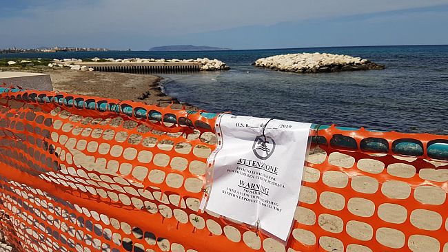 Trapani, revocato divieto di balneazione nela tratto di mare della litoranea Nord