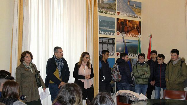 Visita dell’Istituto Tecnico Commerciale I.T.E.T. “G. Garibaldi” di Marsala presso i locali del Comune di Marsala.