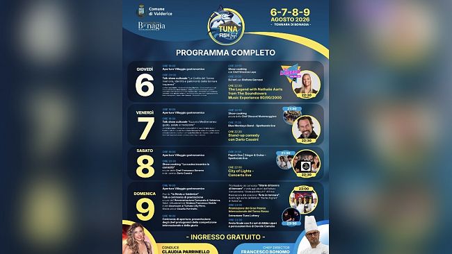 Tuna Fish Fest 2026, a Bonagia arrivano Nathalie Aarts e Dario Cassini