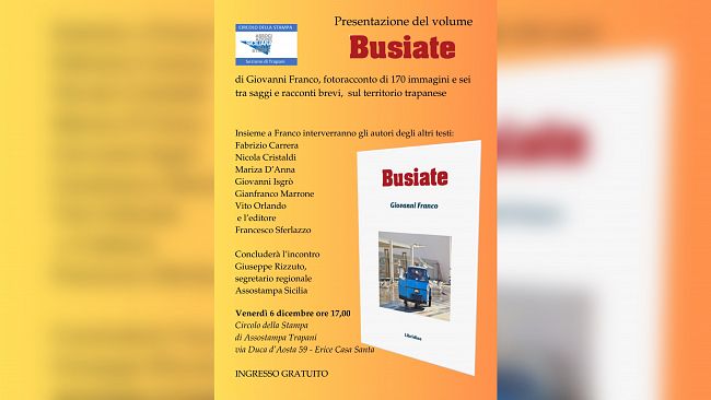 “Busiate” di Giovanni Franco inaugura il Circolo della Stampa di Trapani